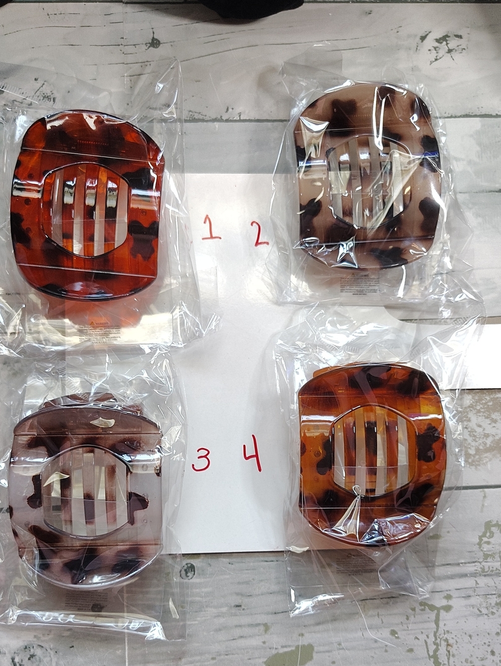 🦀Tortoiseshell Flat Hair Claw Clip - Square Statement Grip 4 Shades Available